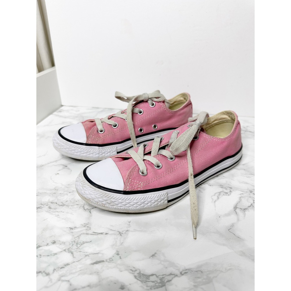Converse Chuck Taylor All Star Youth 2 Pink Sneakers Good Low Top Canvas 3J238